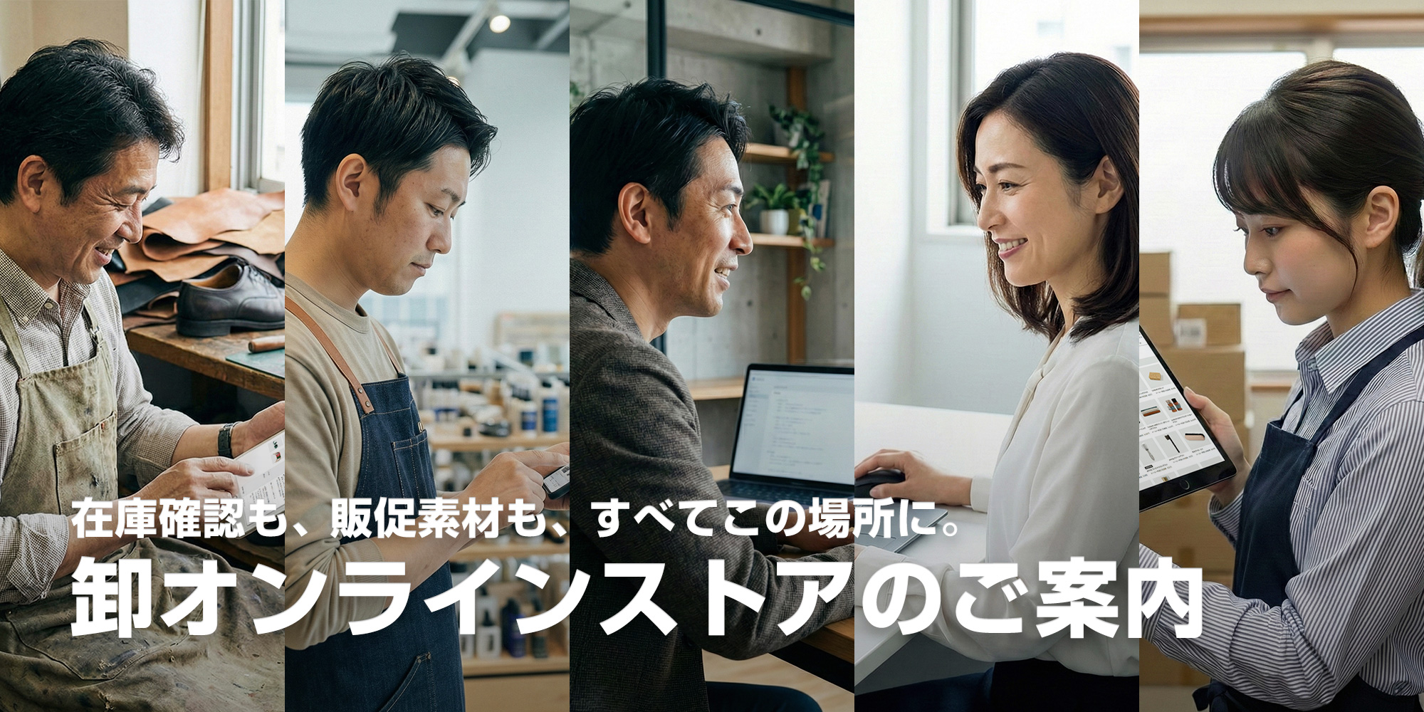 在庫確認も、販促素材も、すべてこの場所に。卸オンラインストアのご案内